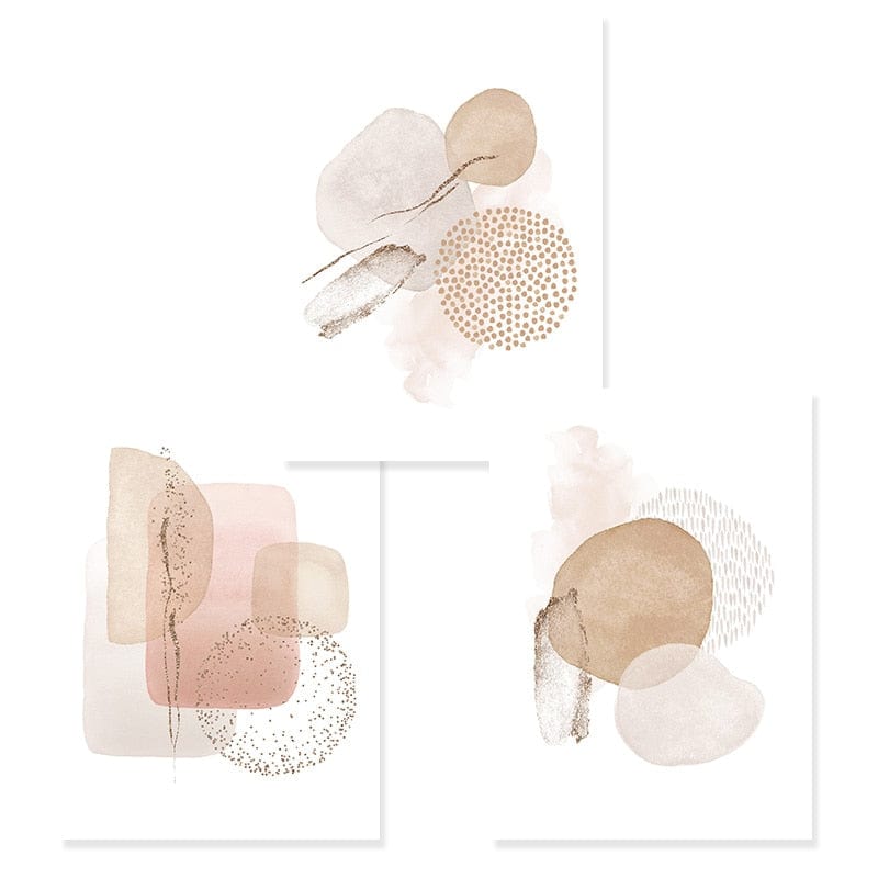 Canvanation 50x70 cm / SET1 3PCS Affiche Abstrait Grand Format