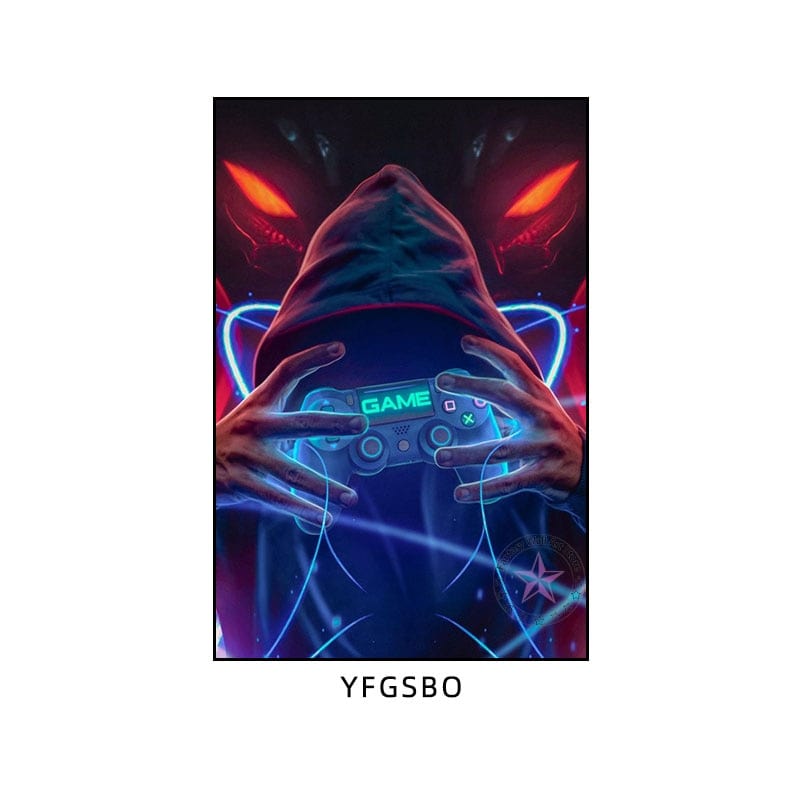 Canvanation 50x70cm / 10 Affiche "Manger, Dormir, Jouer, Répéter" Pour Gamer