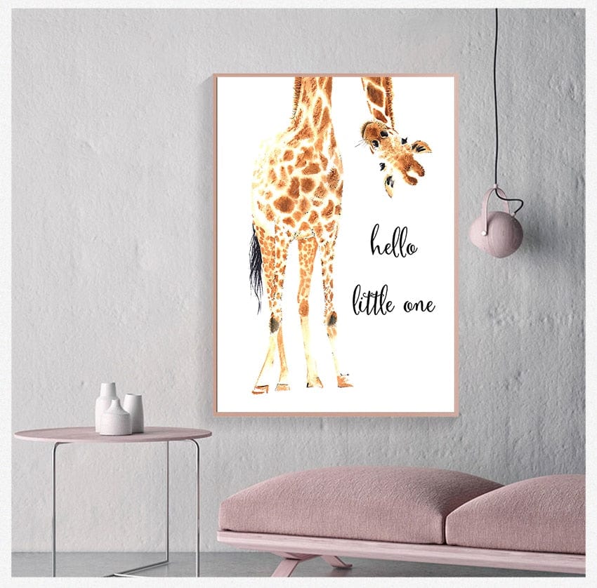Canvanation Affiche Girafe Couleur