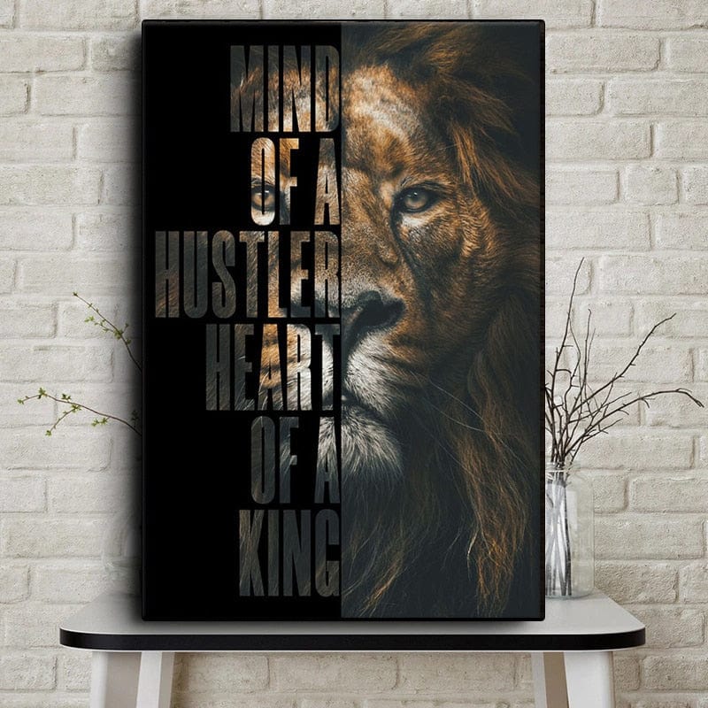 Canvanation 50X70 cm Affiche Lion Phrase Motivation