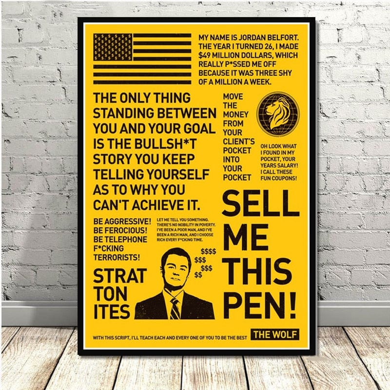 Canvanation 14x21 CM / MULTI Affiche Loup De Wall Street
