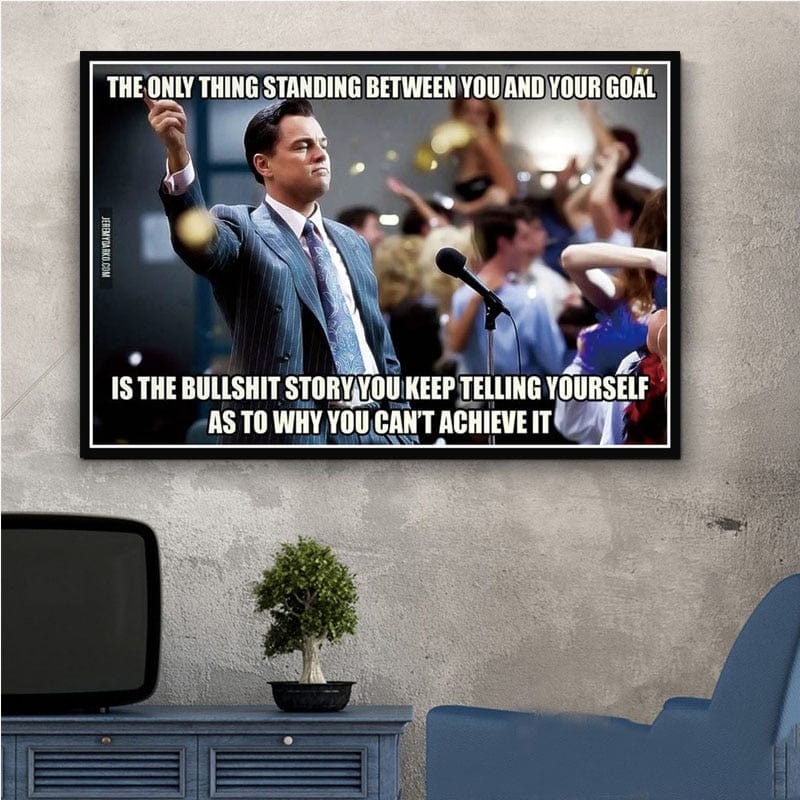 Canvanation 14x21 CM / White Affiche Loup De Wall Street
