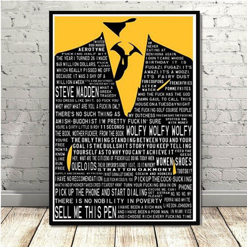 Canvanation 14x21 CM / dark gray Affiche Loup De Wall Street