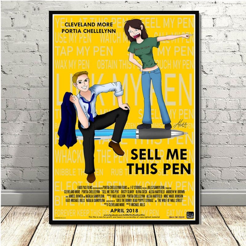 Canvanation 14x21 CM / plum Affiche Loup De Wall Street