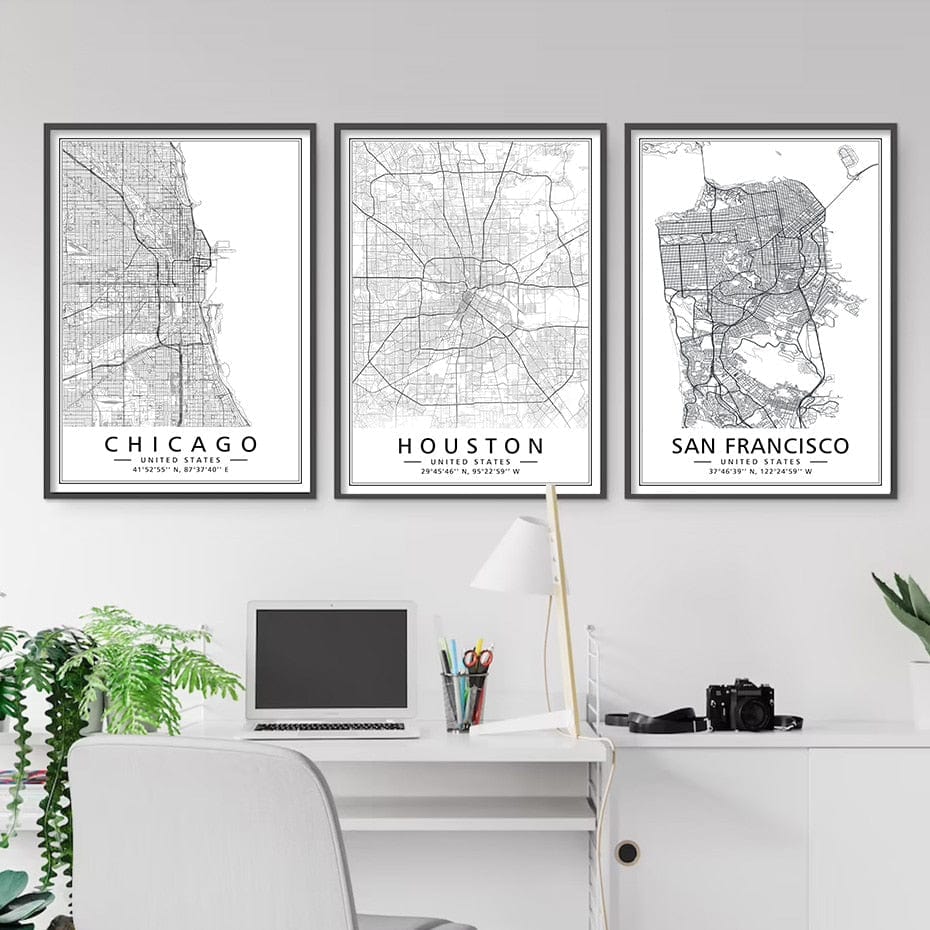 Canvanation Affiche New York Noir Et Blanc