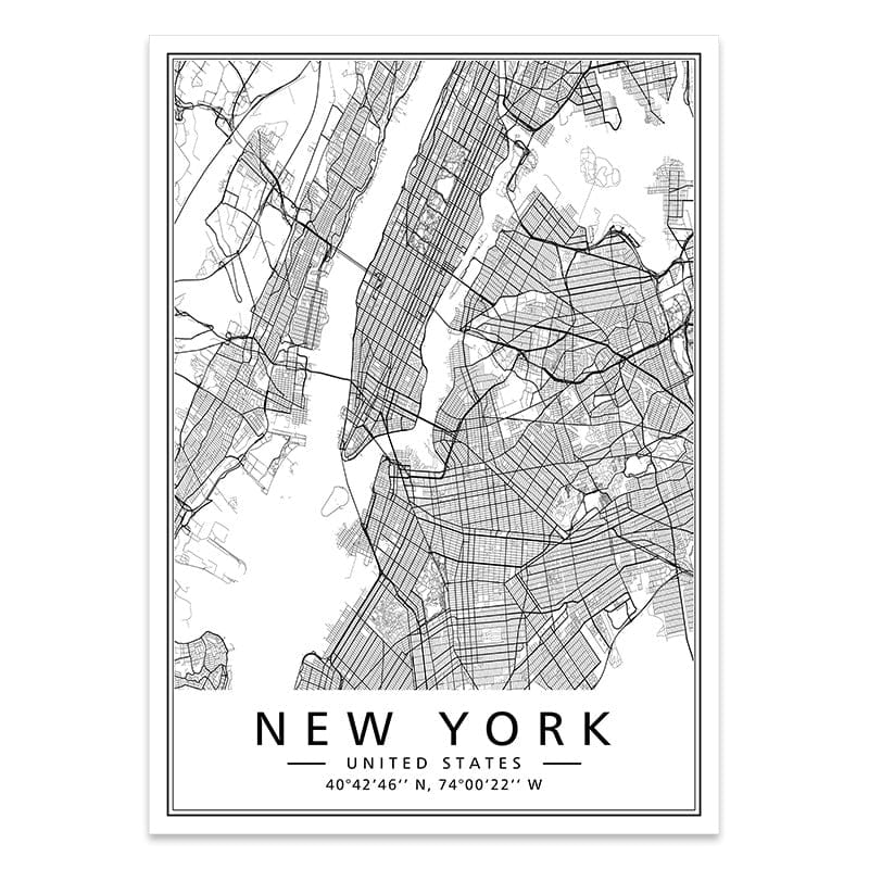 Canvanation 40x60 cm Affiche New York Noir Et Blanc