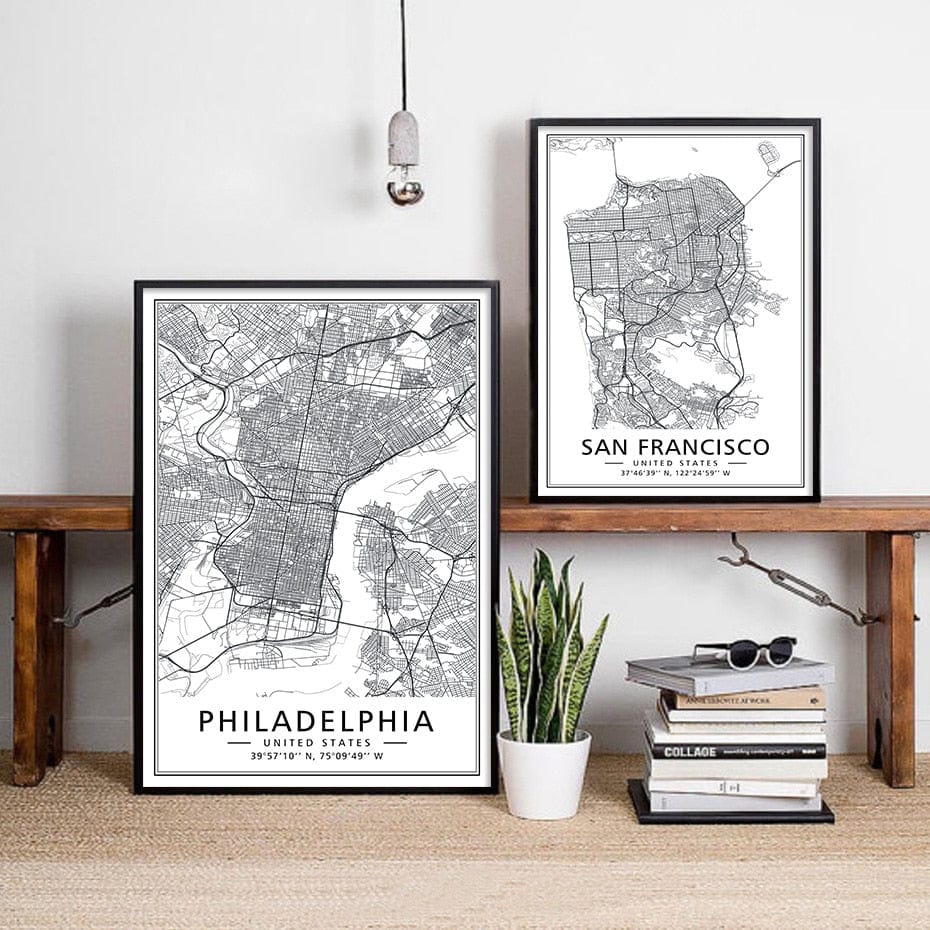 Canvanation Affiche New York Noir Et Blanc