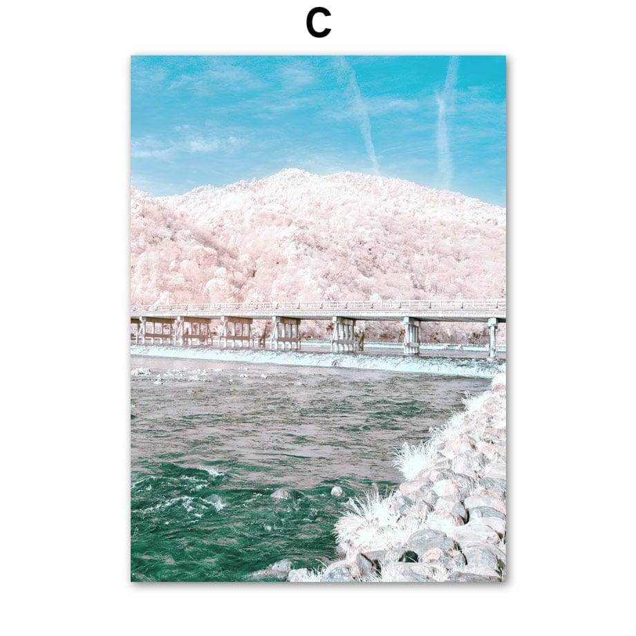 Canvanation A4 21x30cm / 3 Affiche Paysage Japonais