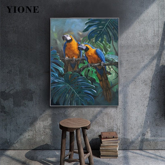 Canvanation Affiche Peinture Perroquet