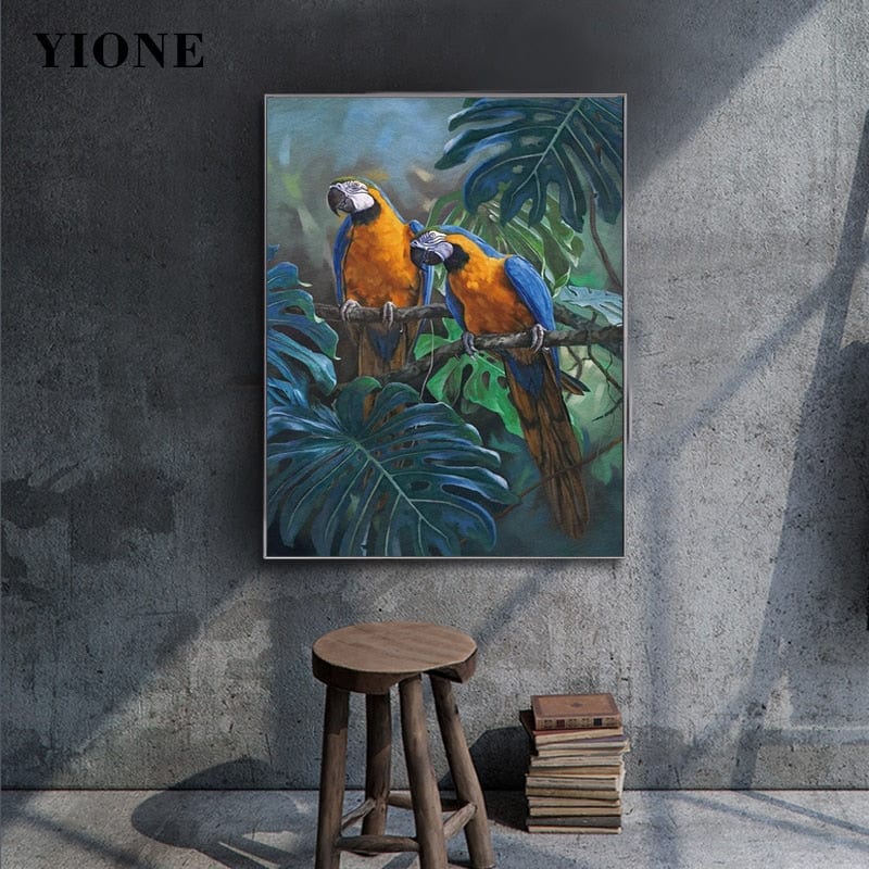 Canvanation Affiche Peinture Perroquet