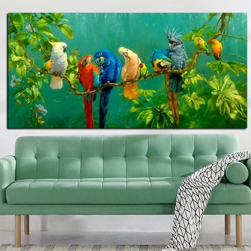 Canvanation Affiche Perroquet Bleu