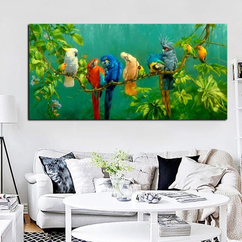 Canvanation Affiche Perroquet Bleu