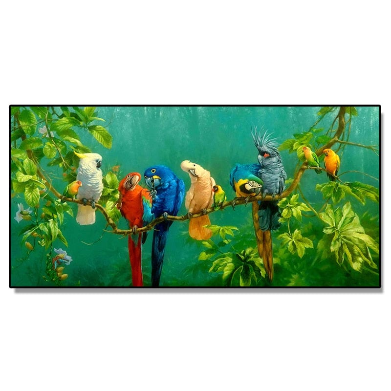 Canvanation 40x80 cm Affiche Perroquet Bleu