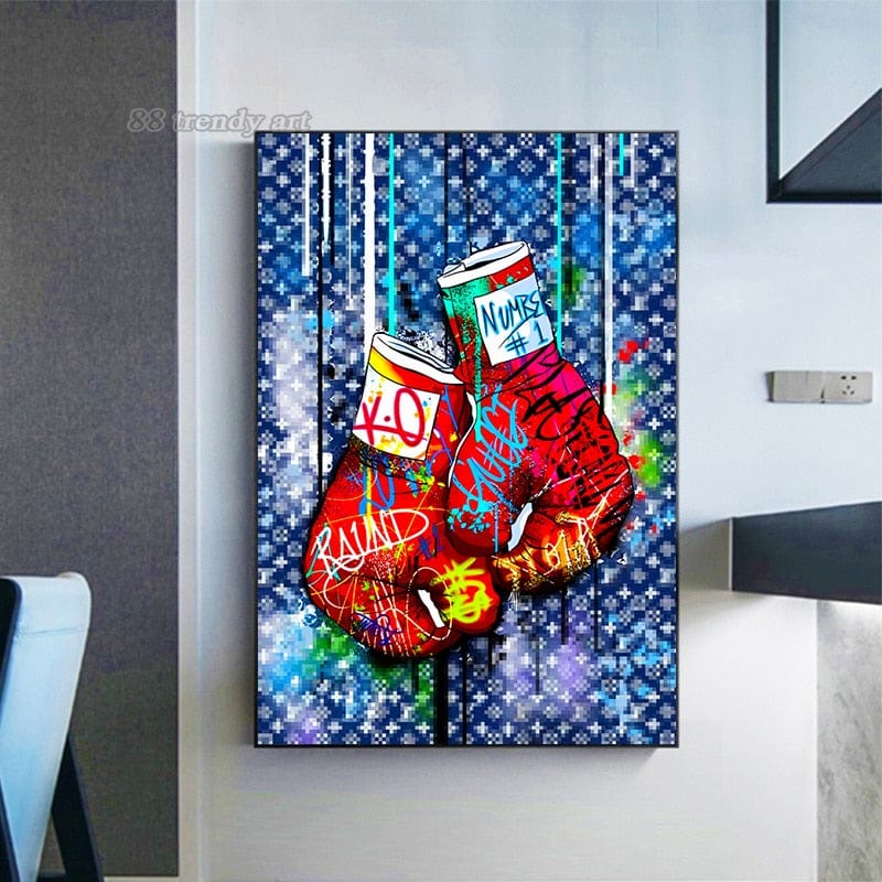Canvanation Affiche Pop Art Luxe Gants De Boxe