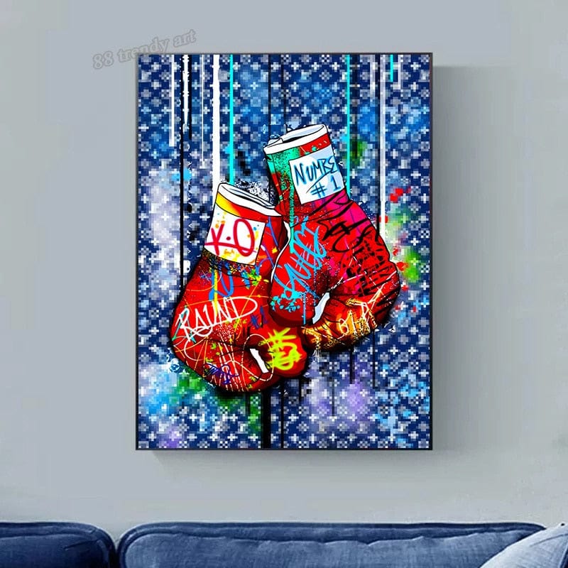 Canvanation Affiche Pop Art Luxe Gants De Boxe