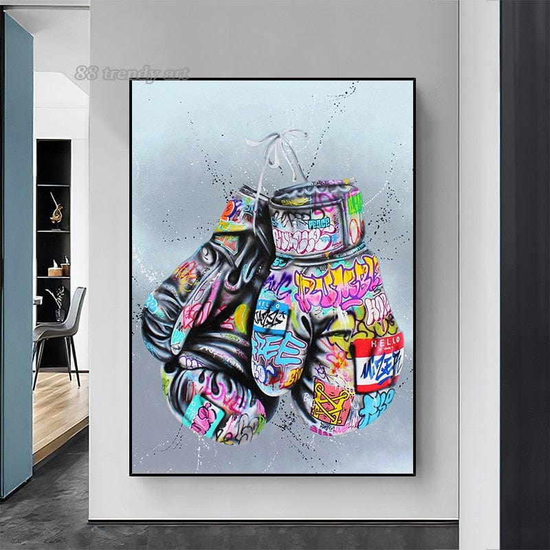 Canvanation Affiche Pop Art Luxe Gants De Boxe