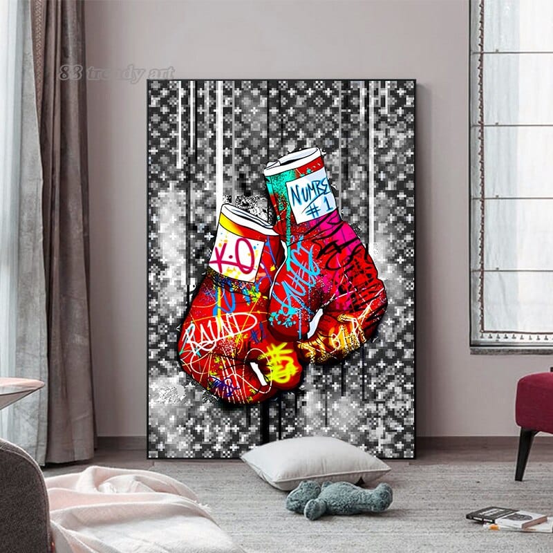 Canvanation Affiche Pop Art Luxe Gants De Boxe
