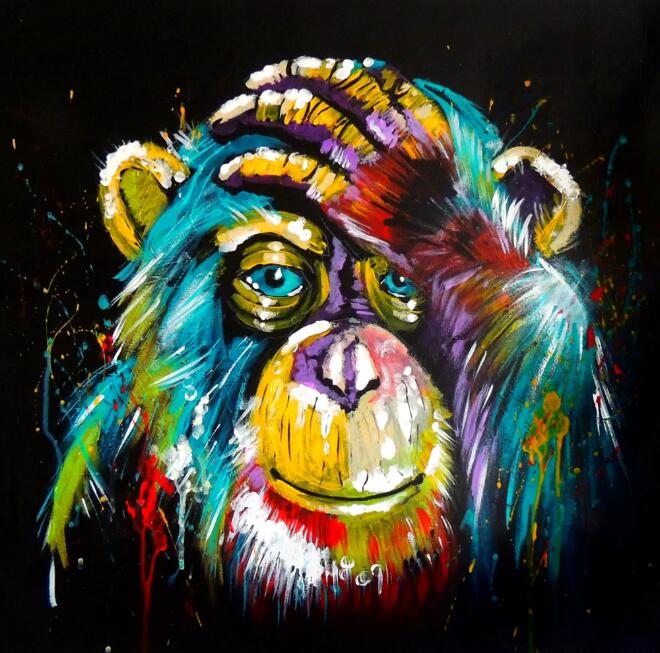 Canvanation Tableau Singe Pop Art