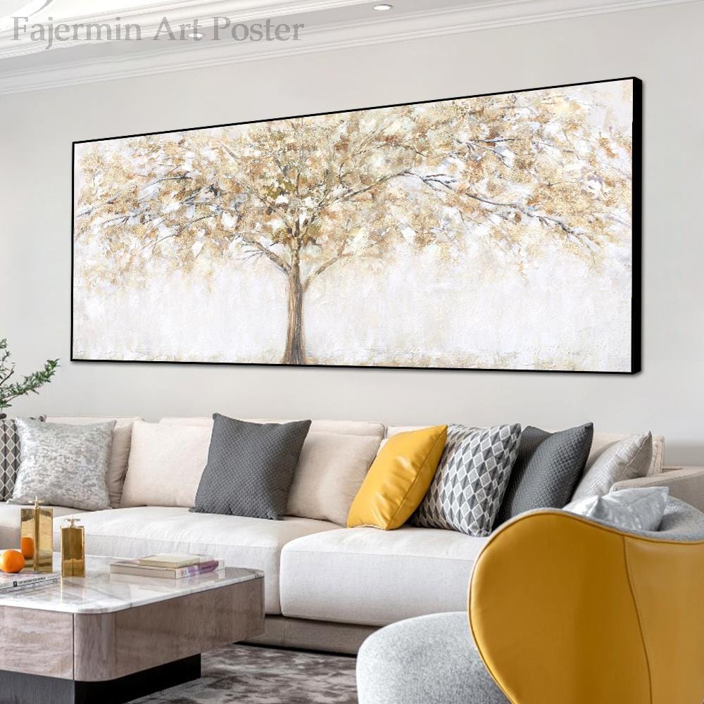 Canvanation Toile Arbre Or