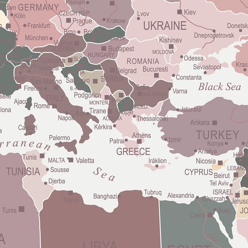 Canvanation Toile Carte Du Monde