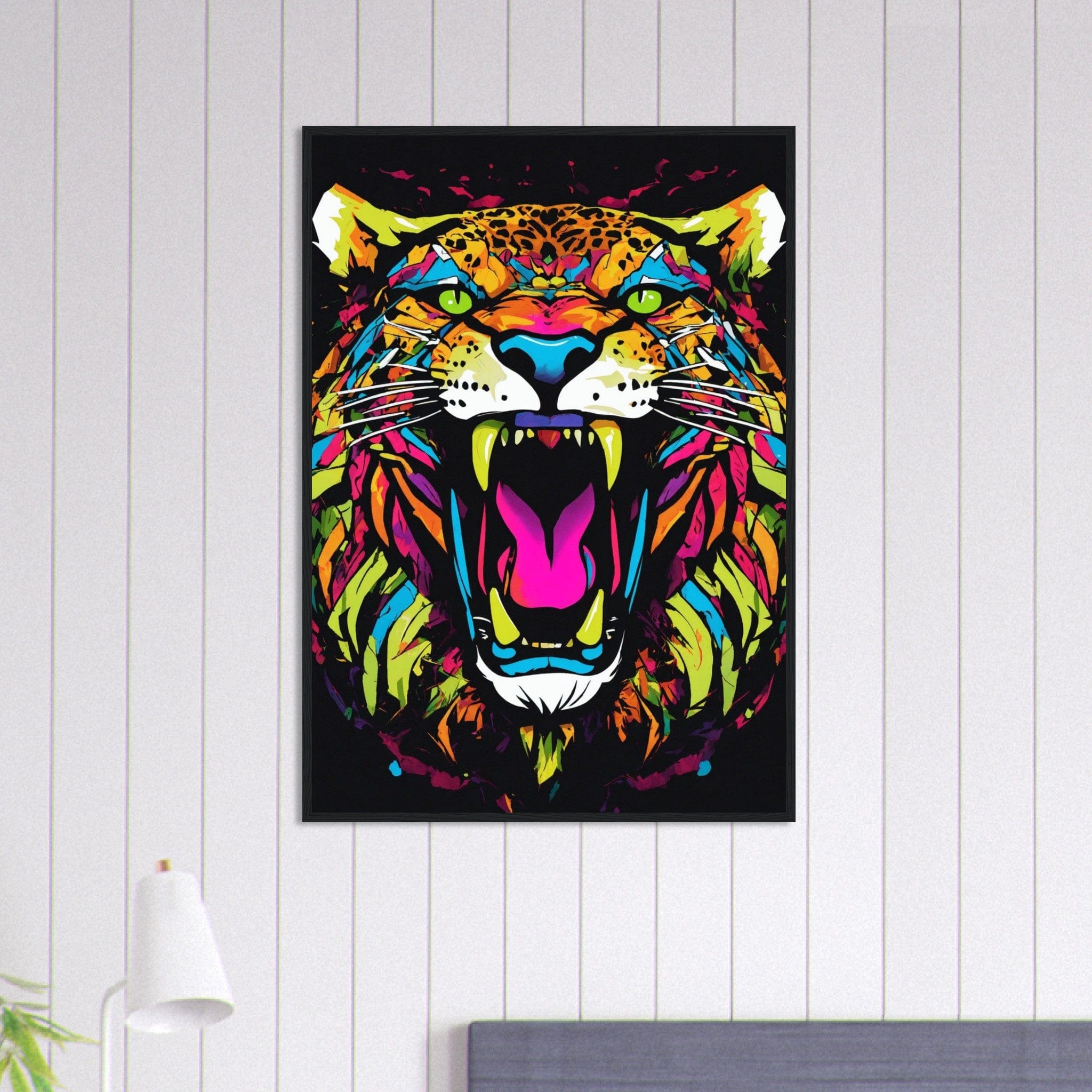 Canvanation Print Material 70x100 cm / 28x40″ Tableau Tigre Félin Flashy