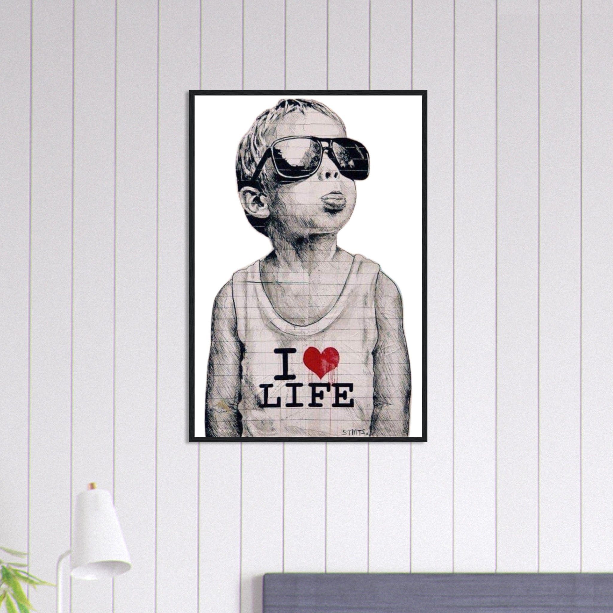 Canvanation Print Material 60x90 cm / 24x36″ Tableau Banksy I Love Life