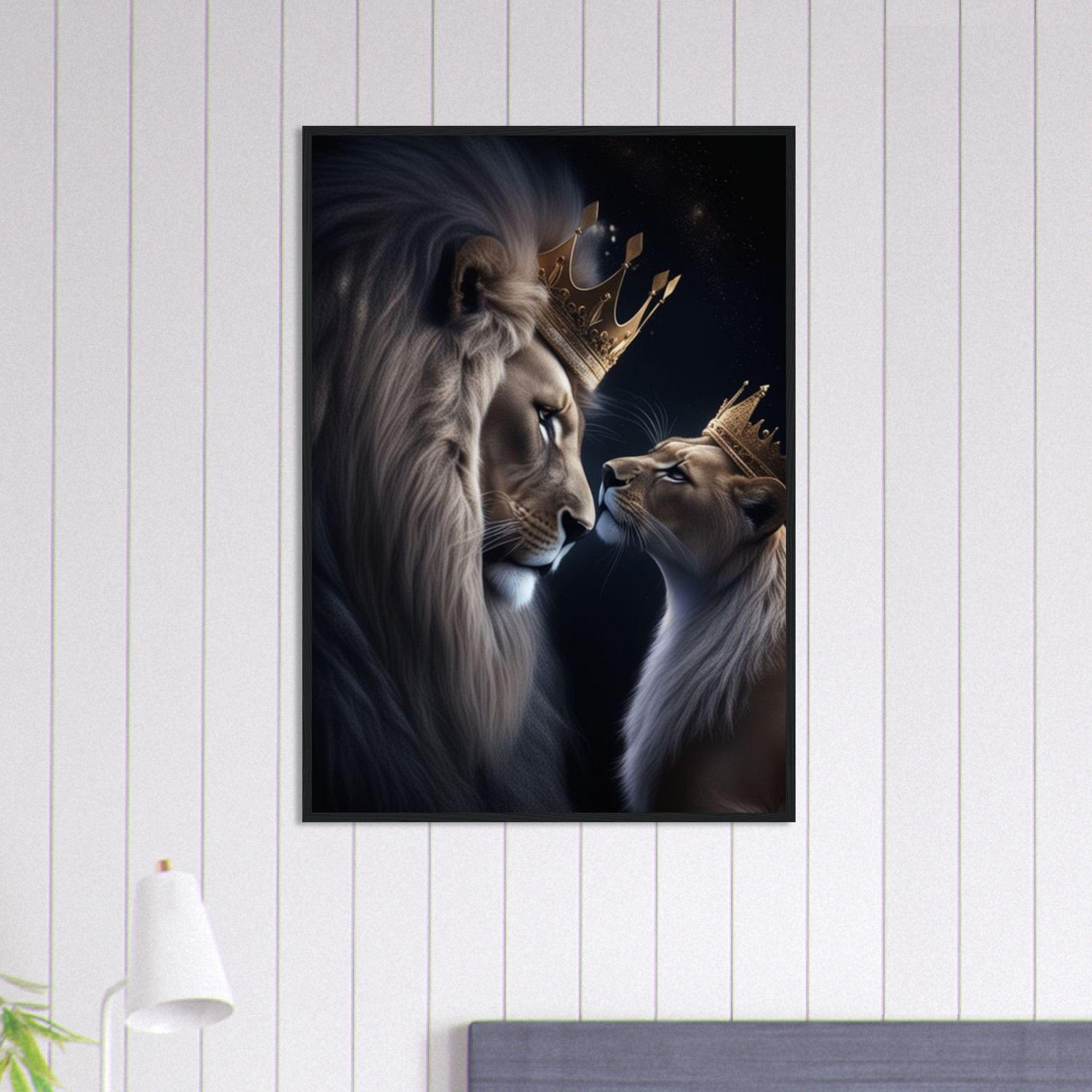 Canvanation Print Material 70x100 cm / 28x40″ Tableau Street Art Lion Et Lionne