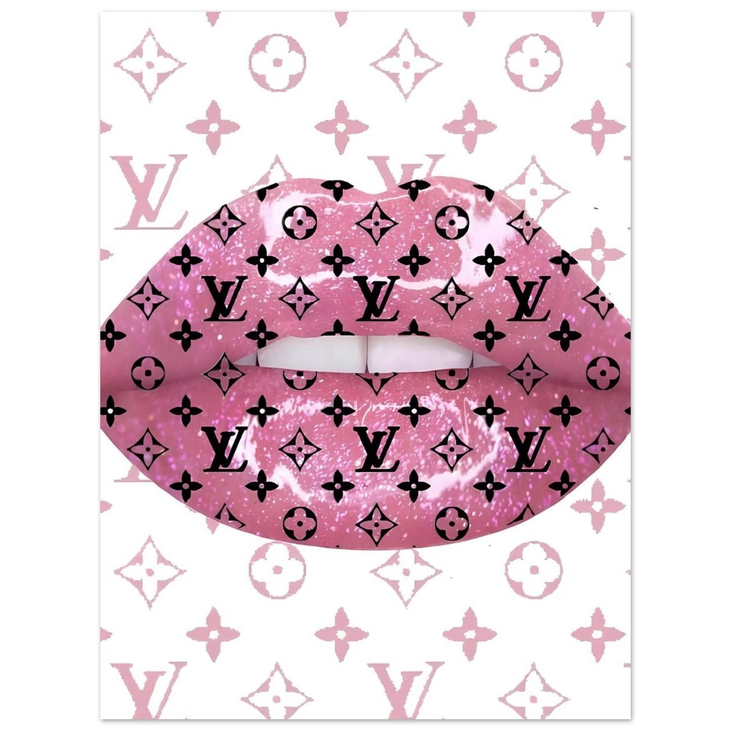 Gelato Print Material 75x100 cm / 30x40″ Affiche Louis Vuitton Levre Rose - Classic Semi-Glossy Paper Poster