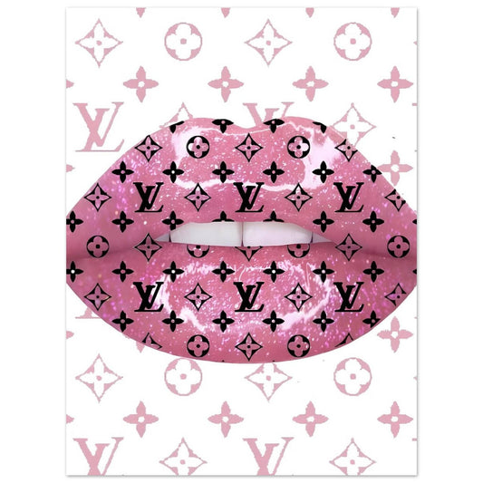 Gelato Print Material 75x100 cm / 30x40″ Affiche Louis Vuitton Levre Rose - Classic Semi-Glossy Paper Poster