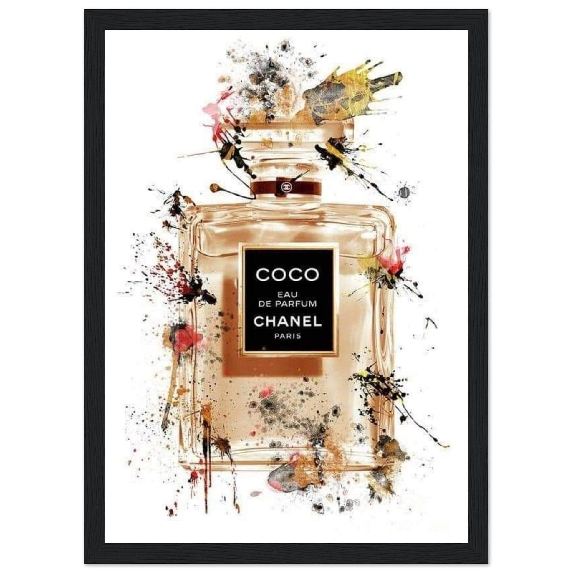 Canvanation Print Material A4 21x29.7 cm / 8x12″ Tableau Chanel Numéro 5 Paris Or