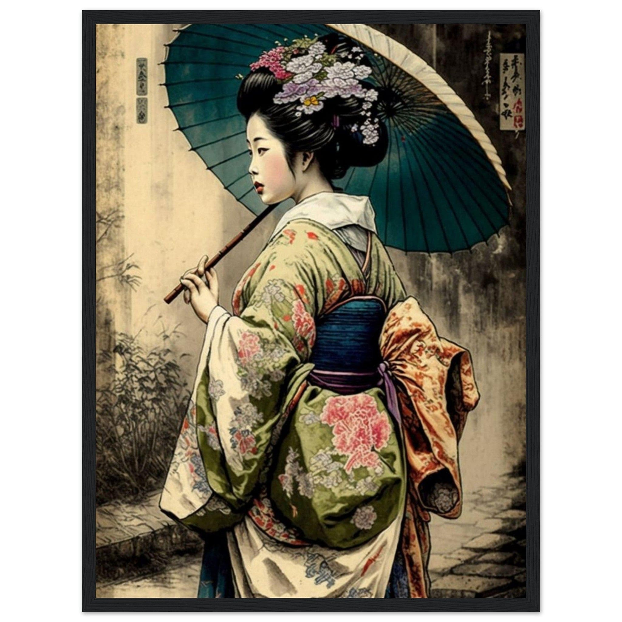 Canvanation Print Material Tableau Geisha Vintage