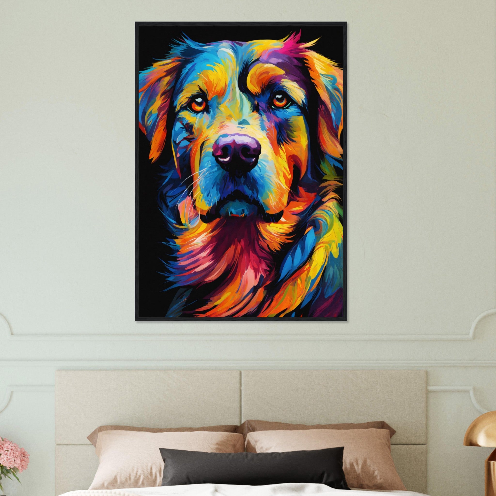 Canvanation Print Material Tableau Chien Joie Canine