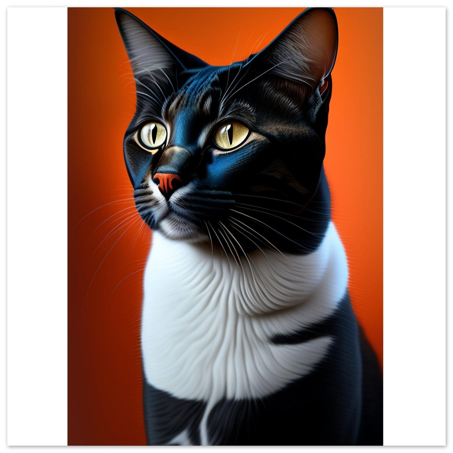 Peinture chat noir - Canvanation