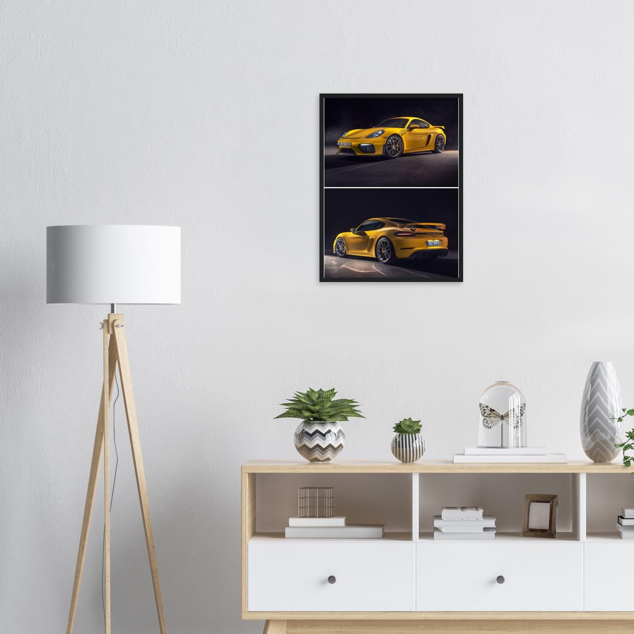 Tableau Porsche Jaune - Canvanation