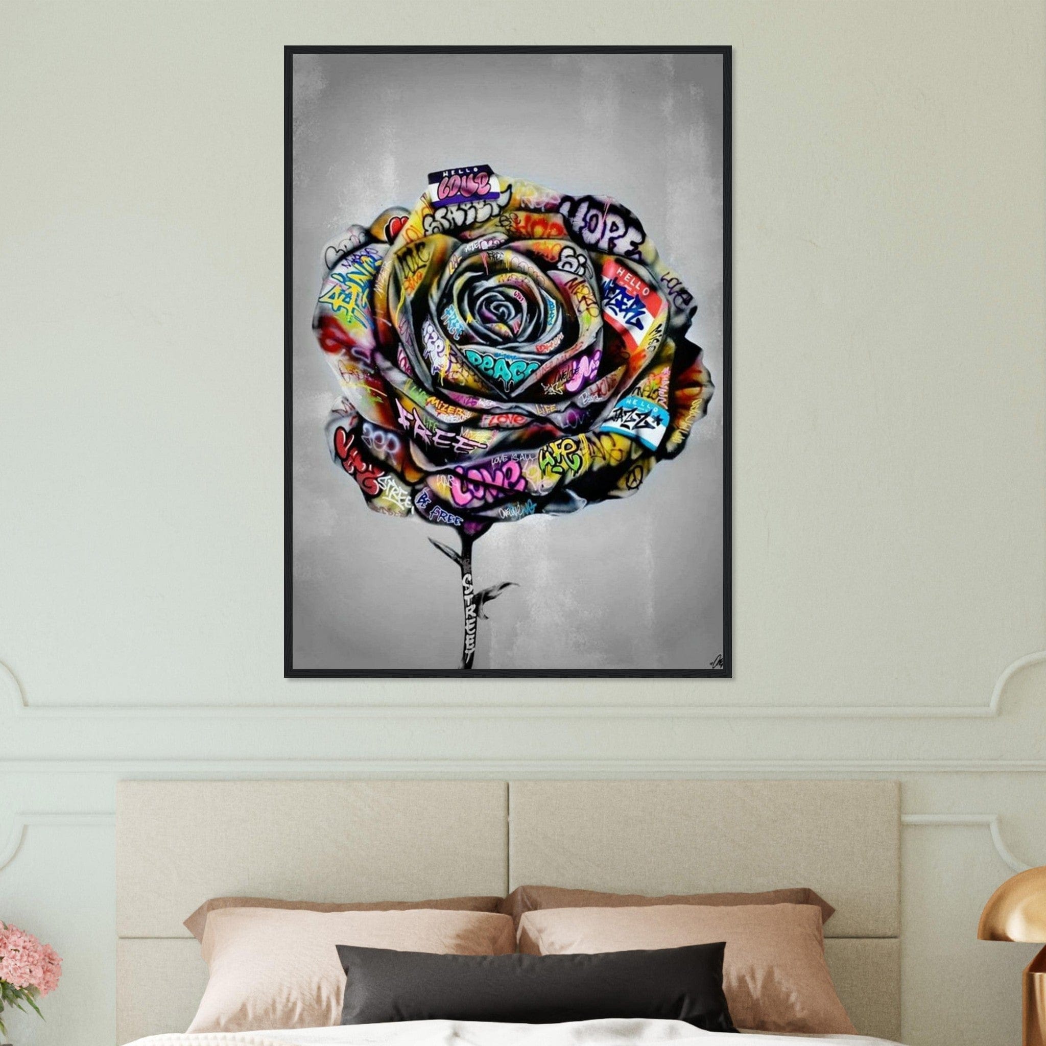 Canvanation Print Material Tableau Street Art Fleur Graffiti