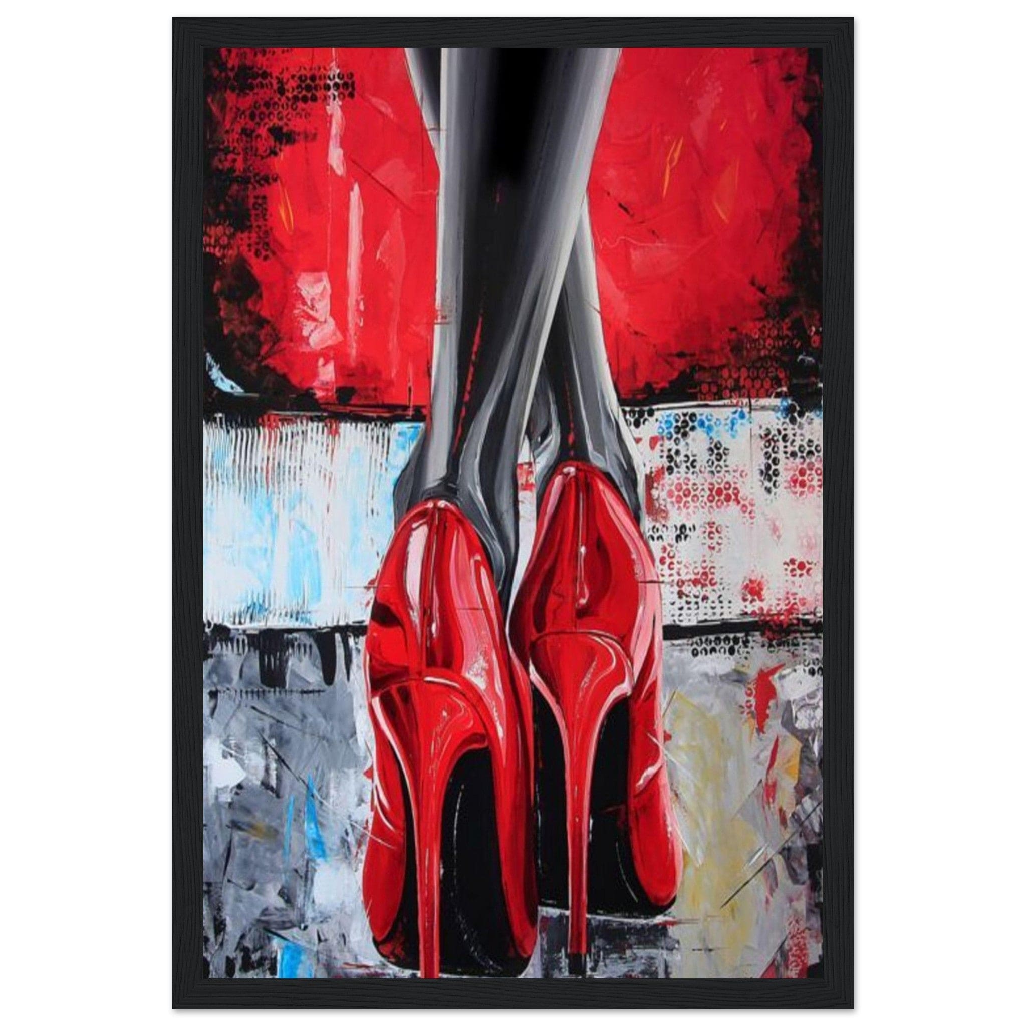 Canvanation Print Material 30x45 cm / 12x18″ / B Tableau Triptyque La Femme Rouge