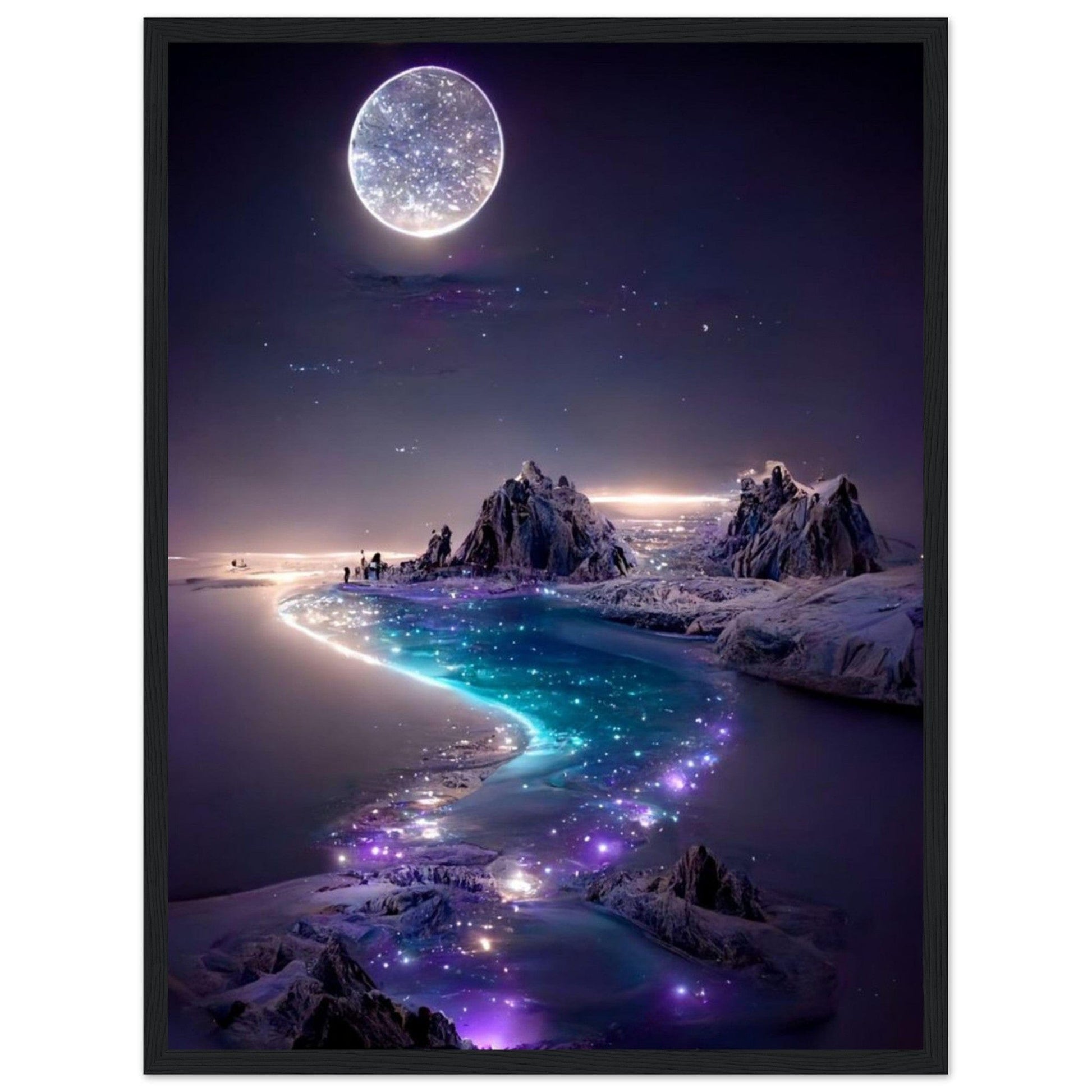 Tableau Peinture Lune - Canvanation