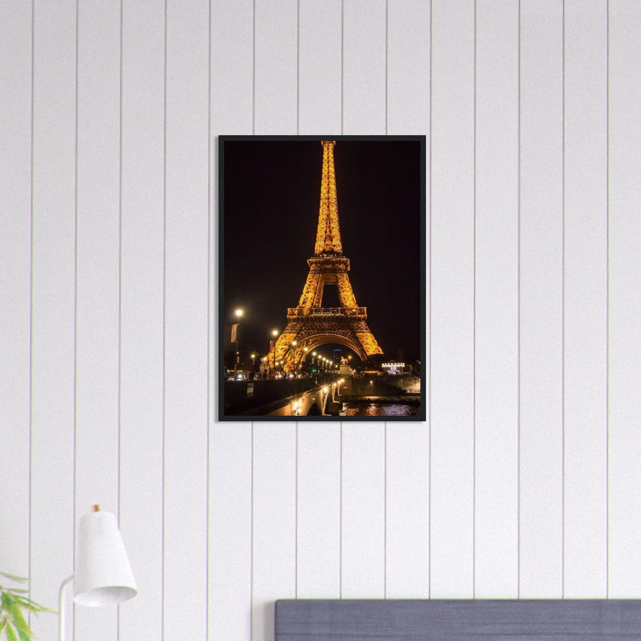 Canvanation Print Material 50x70 cm / 20x28″ Tableau Paris Tour Eiffel De Nuit