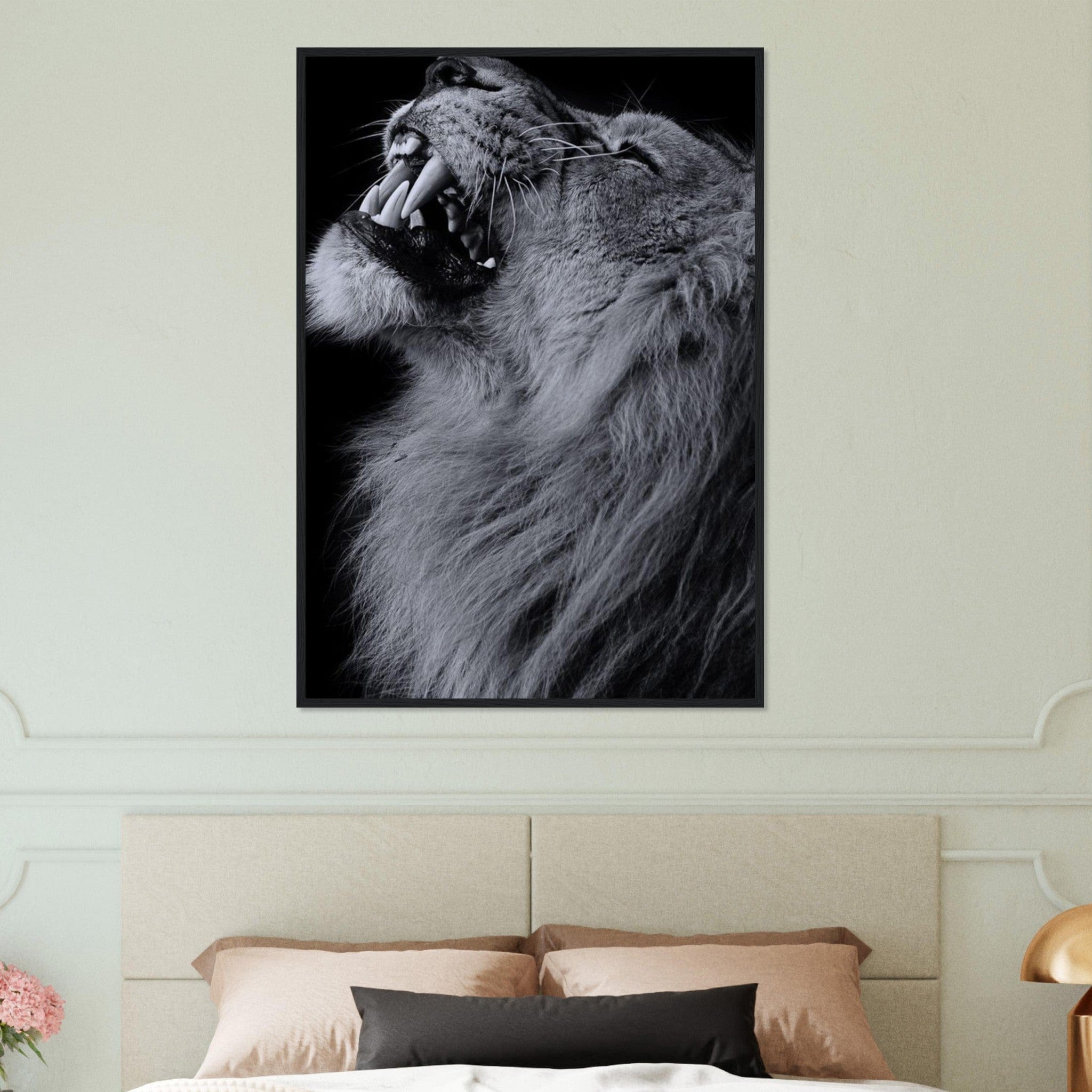 Canvanation Print Material Tableau Lion Art Noir Blanc