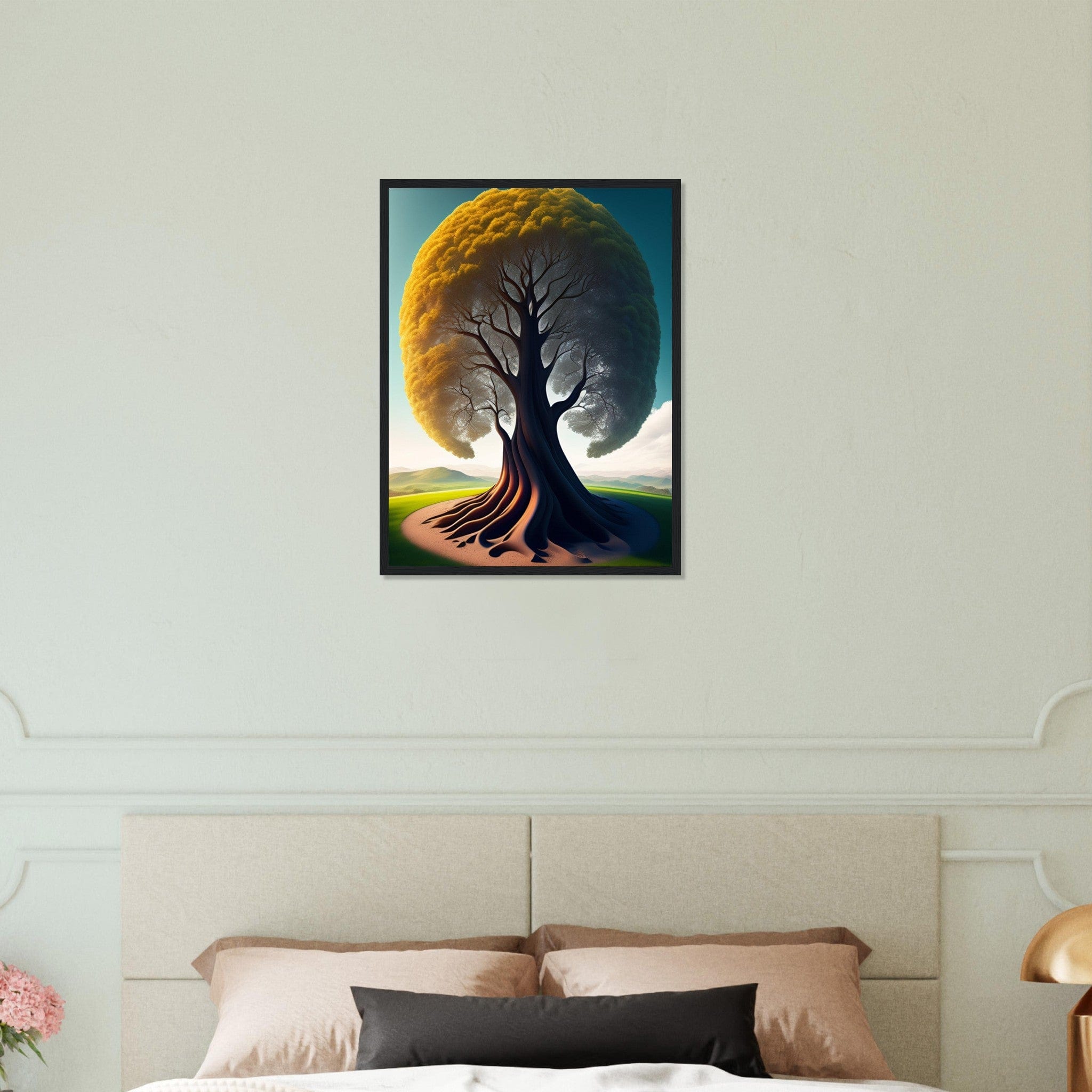 Canvanation Print Material 45x60 cm / 18x24″ Tableau Arbre De Vie Jaune