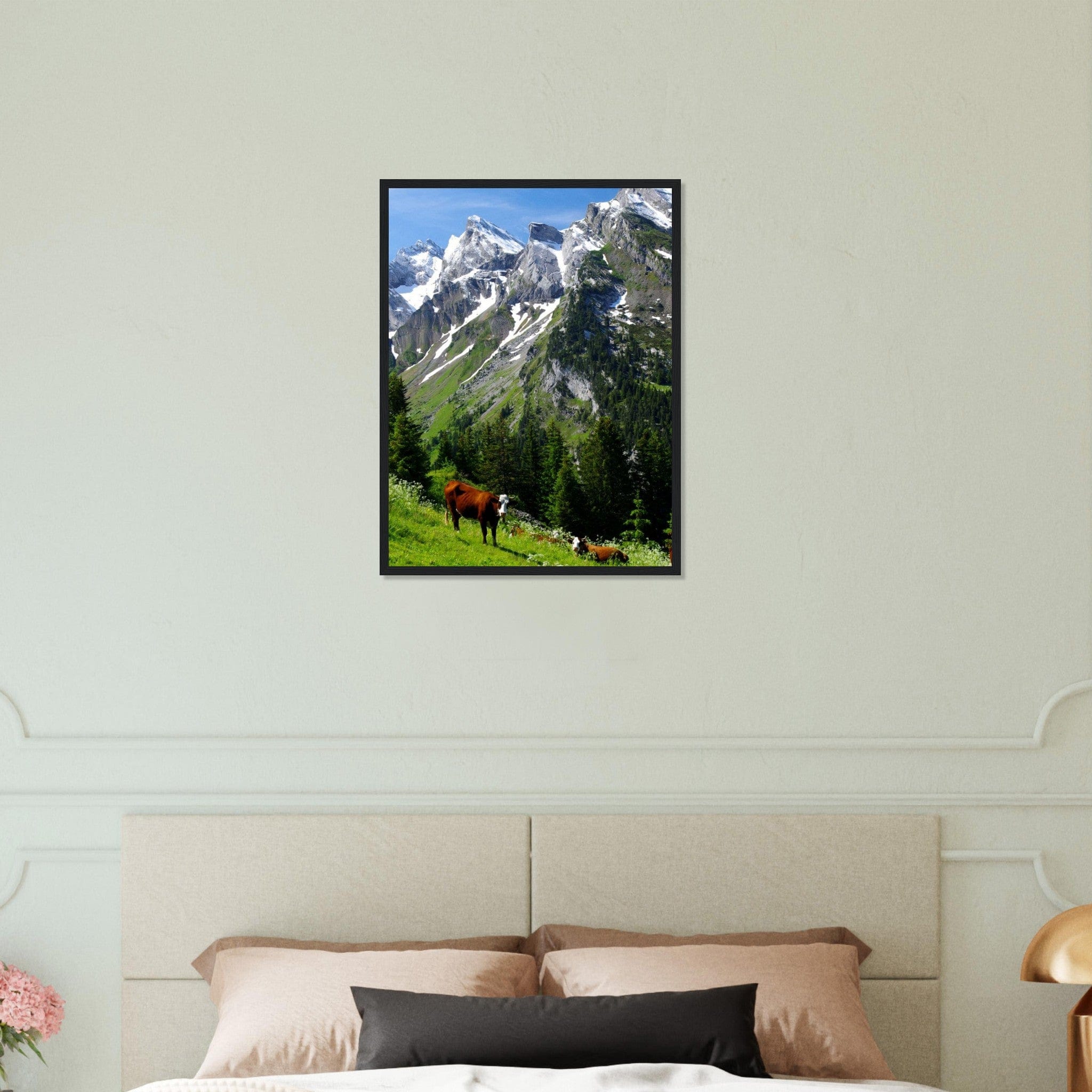 Canvanation Print Material 45x60 cm / 18x24″ Tableau Montagne Chalet