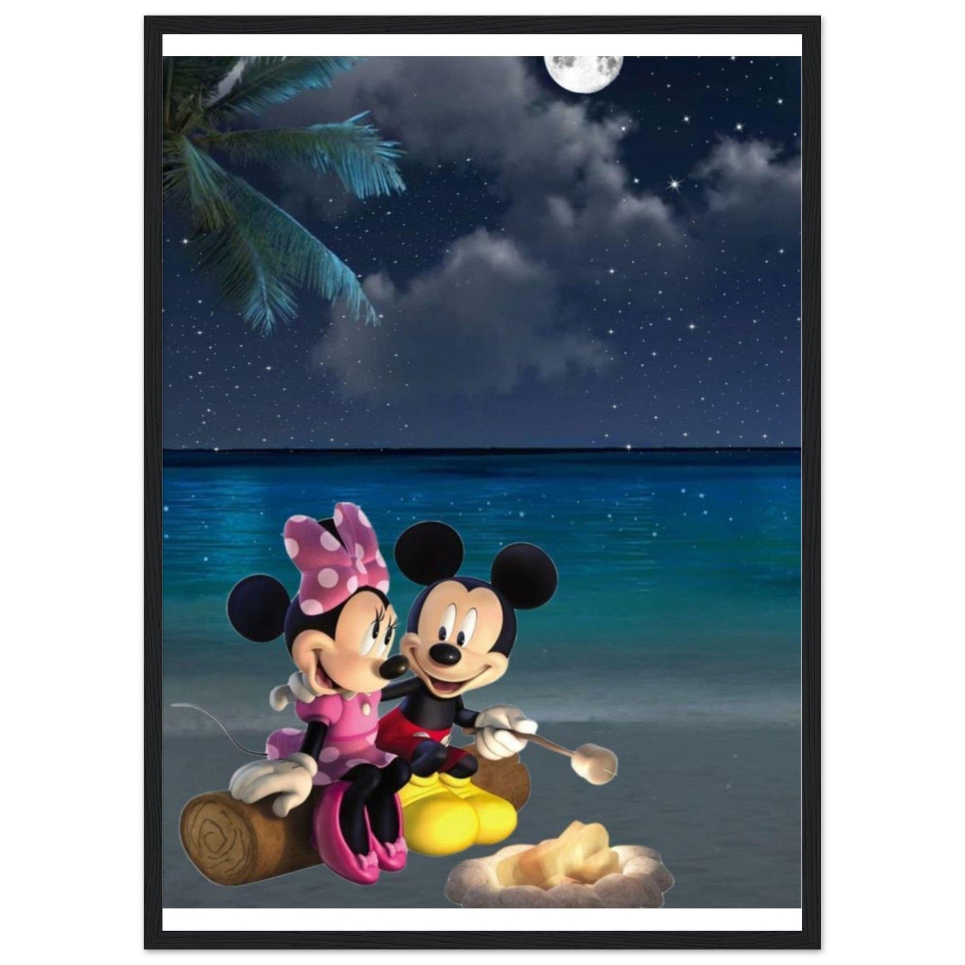 Tableau Mickey et Minnie Nuit - Canvanation