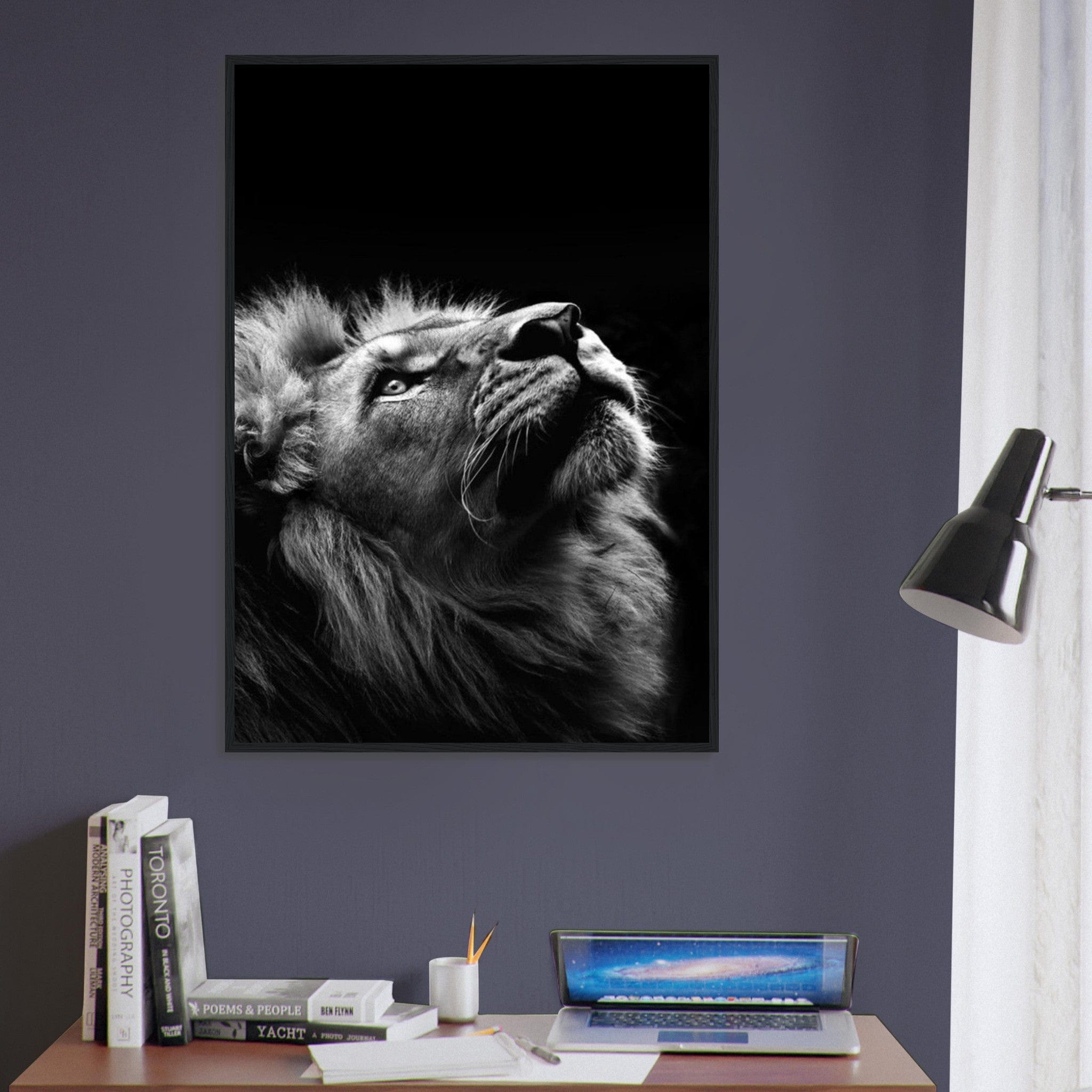 Canvanation Print Material Tableau Lion Art Noir