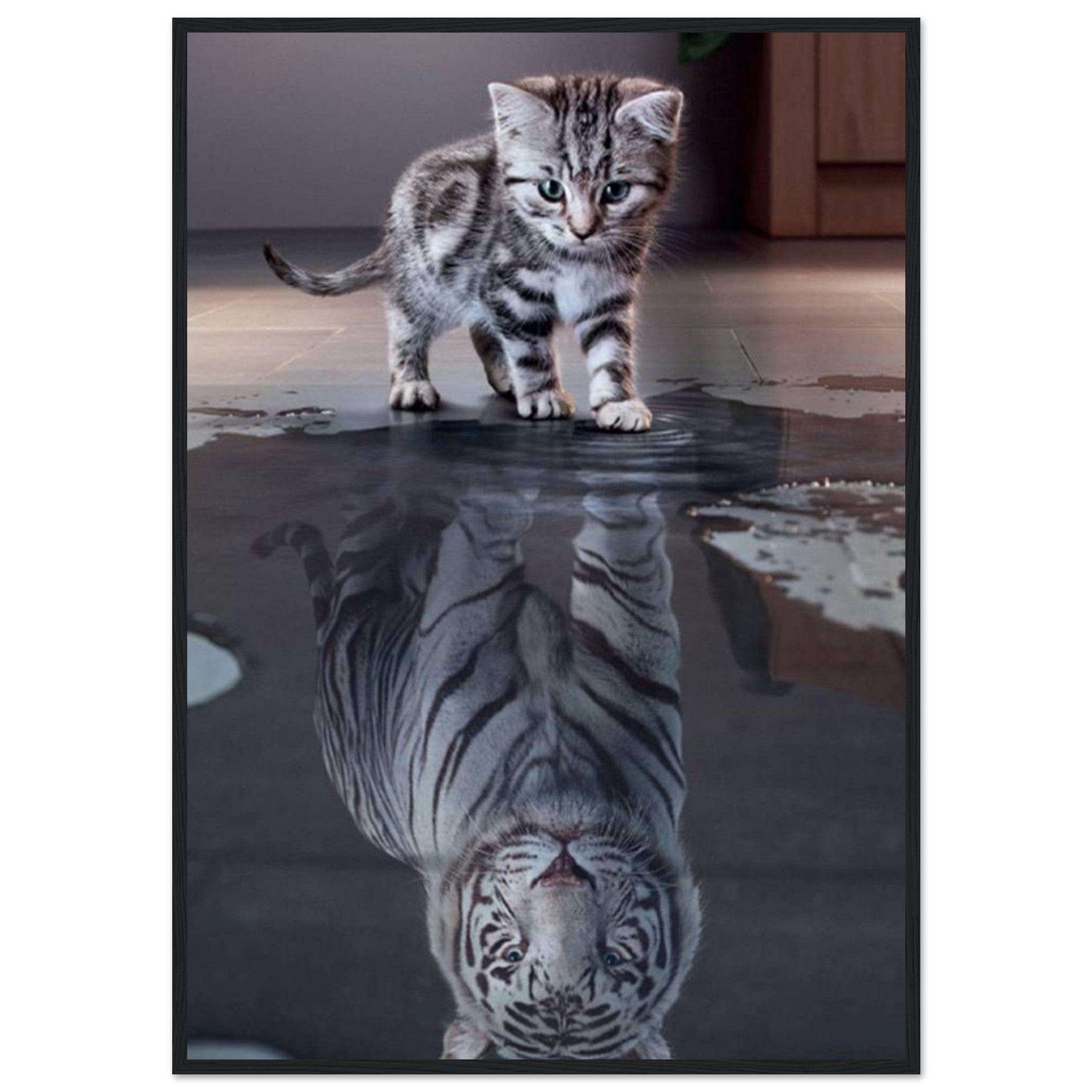 Canvanation Print Material 70x100 cm / 28x40″ Tableau Tigre Et Chat