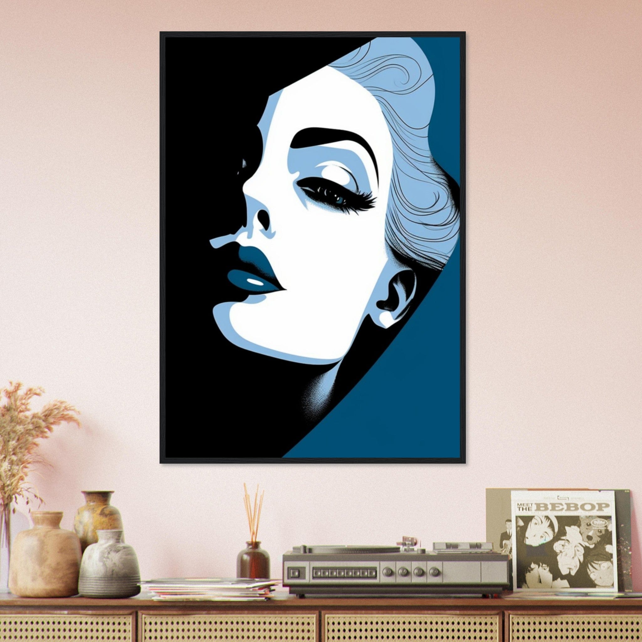 Canvanation Print Material Tableaux Portrait Femme Bleu