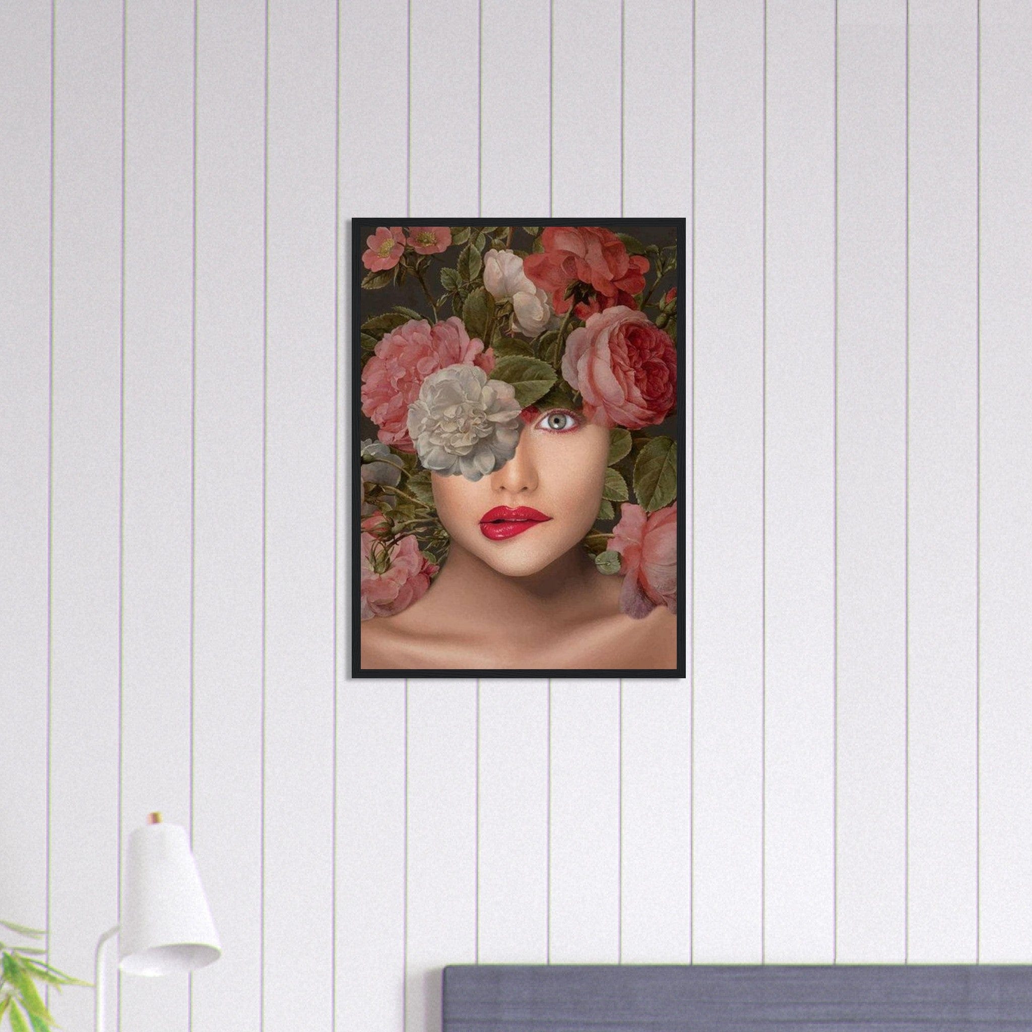 Canvanation Print Material 50x70 cm / 20x28″ Tableau Femme Fleurs Cheveux : Symphonie florale