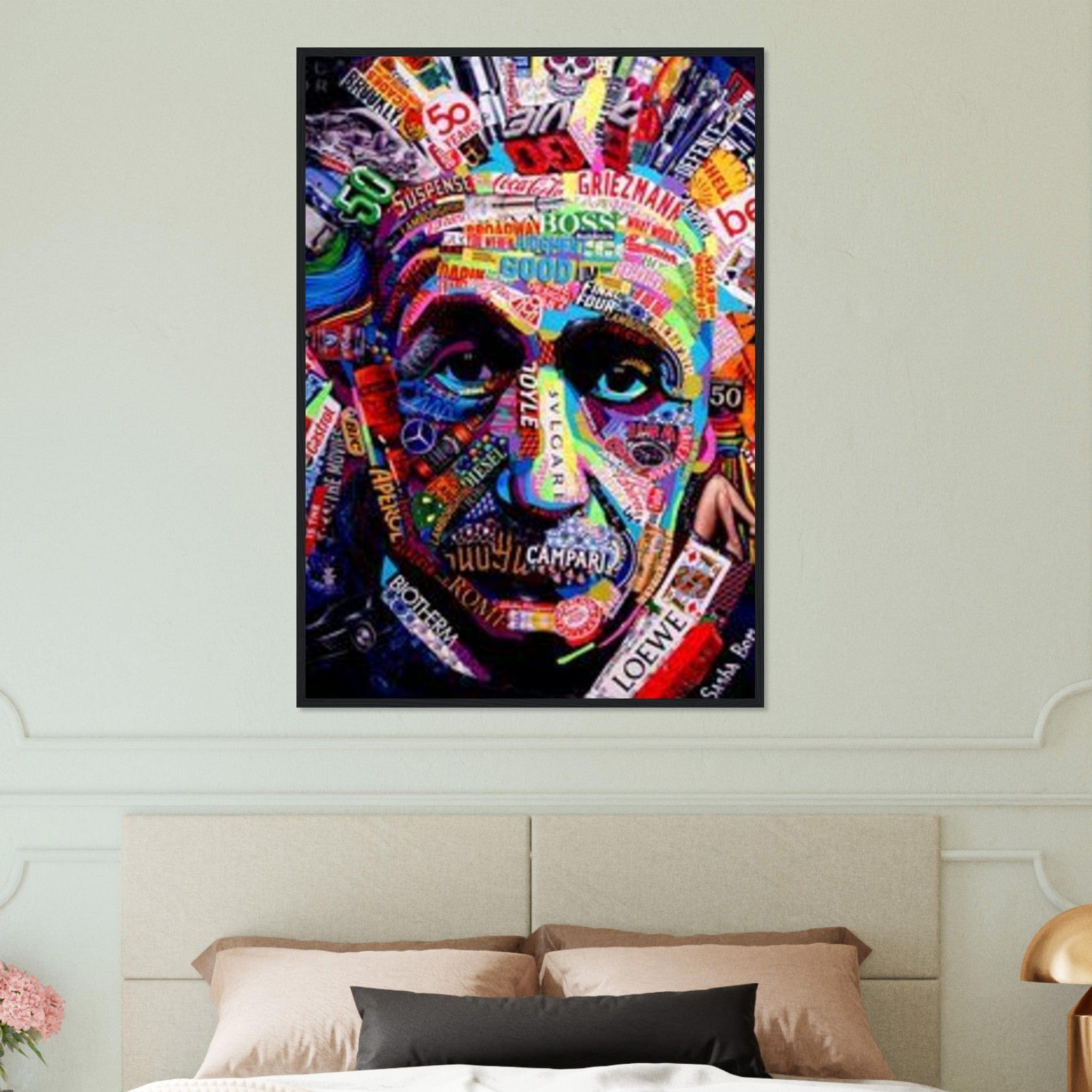 Canvanation Print Material 70x100 cm / 28x40″ Tableau Street Art La Folie Einstein