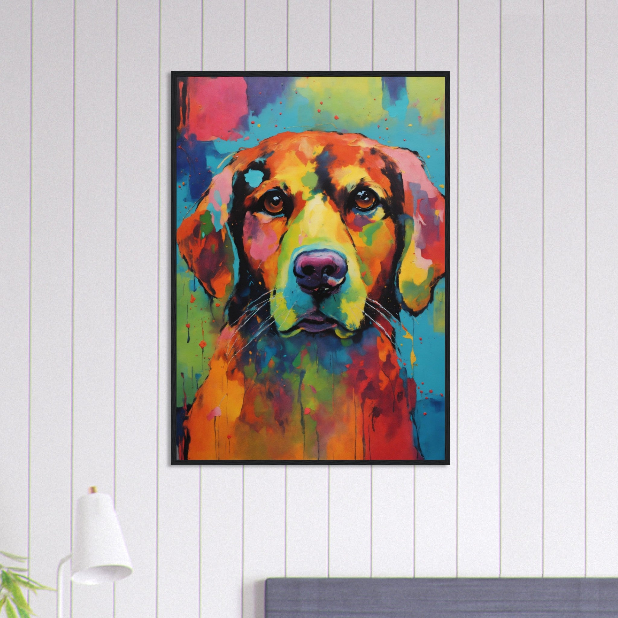 Canvanation Print Material 70x100 cm / 28x40″ Tableau Chien Compagnon Du Soir