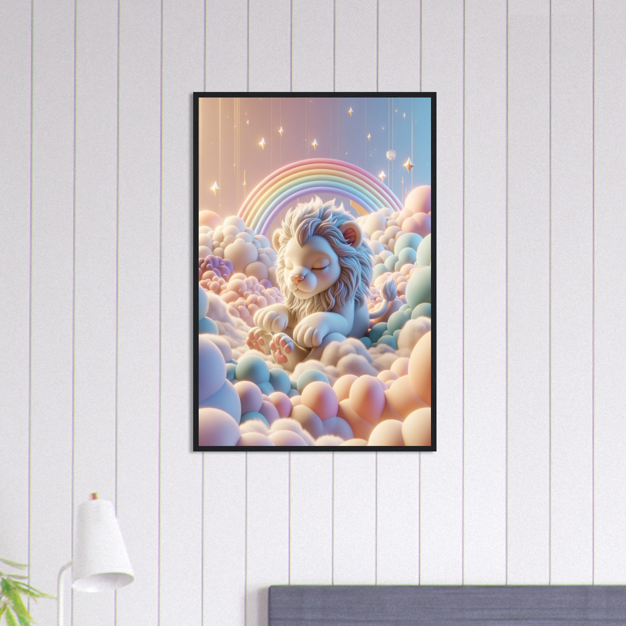 Canvanation Print Material 60x90 cm / 24x36″ Tableau Lionceau Cœur D'ange