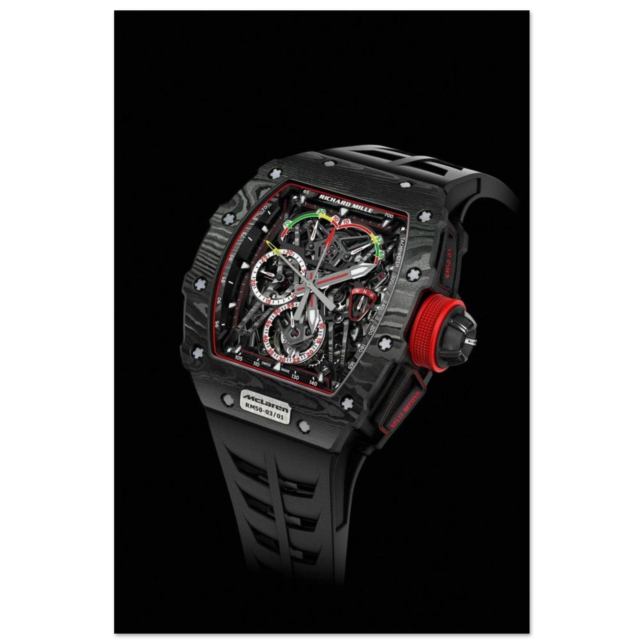 Canvanation Print Material 40x60 cm / 16x24″ Poster Richard Mille Montre Noir